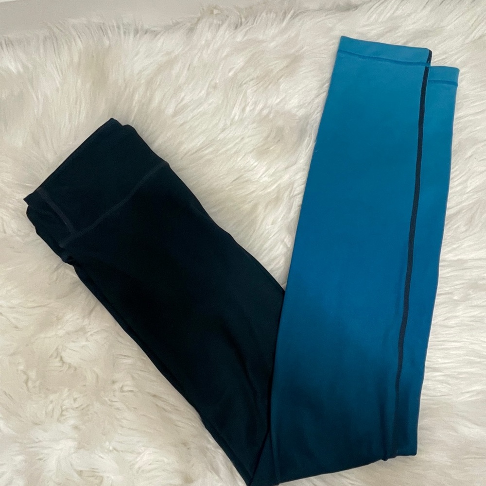Athleta Girl Ombre Blue Leggings- XL/ 14